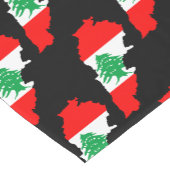 Chemin De Table Court Carte du Liban avec drapeau (Coin)