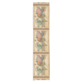 Chemin De Table Court Carte du monde 1700s Antique Continents (Devant)