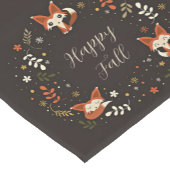 Chemin De Table Court Cas Foxes with customizable text (Coin)