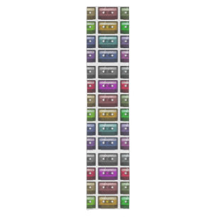 CHEMIN DE TABLE COURT CASSETTE TAPES RETRO MUSIQUE AMOUR