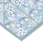 Chemin De Table Court Céramique Lace Bleu clair (Coin)