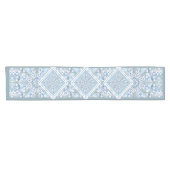 Chemin De Table Court Céramique Lace Bleu clair (Horizontal)