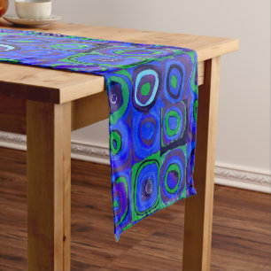 Chemin De Table Court Cercle Carré Kandinsky Farbstudie Blue Quadrate
