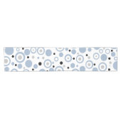 Chemin De Table Court Cercles géométriques bleus en ardoise côtière (Horizontal)