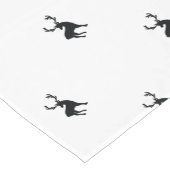 Chemin De Table Court Cerfs communs noirs et blancs (Coin)