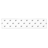 Chemin De Table Court Cerfs communs noirs et blancs (Horizontal)