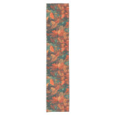 Chemin De Table Court Chaleureux Feuilles rustiques d'aquarelle - Boho e (Devant)