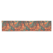 Chemin De Table Court Chaleureux Feuilles rustiques d'aquarelle - Boho e (Horizontal)