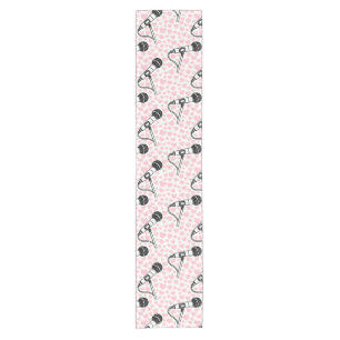 Chemin De Table Court Chanteur Microphone Coeurs roses, Mariage de music