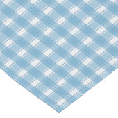 Chemin De Table Court Charme Gingham Bleu (Coin)