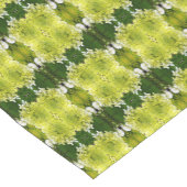 Chemin De Table Court Chartreuse Vert Abstrait Hydrangea Blooms Motif (Coin)