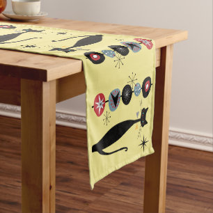 Chemin De Table Court Chat frais v2 de MCM de la rétro moitié du sièc