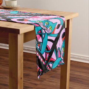 Chemin De Table Court Chats Style Pop Art, Impression Art, Décor Maximal