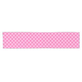 Chemin De Table Court Chaud Pink Checkerboard (Horizontal)
