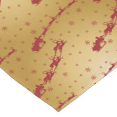 Chemin De Table Court Chaussure de Noël rouge sur or (Coin)