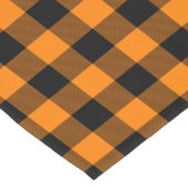 Chemin De Table Court Chèque de buffle noir et orange (Coin)