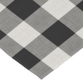 Chemin De Table Court Chèque de buffle noir | Ferme moderne (Coin)