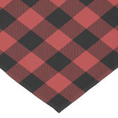 Chemin De Table Court Chèque de Buffle Noir Rouge (Coin)