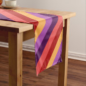 Chemin De Table Court Cherry Red Violet Stripes Petite Table Runer (In Situ)