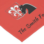 Chemin De Table Court Chevalier rouge et noir médiéval et bouclier (Coin)