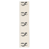 Chemin De Table Court Chic Abstrait Dual Face (Devant)