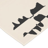 Chemin De Table Court Chic Abstrait Dual Face (Coin)