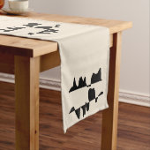 Chemin De Table Court Chic Abstrait Dual Face (In Situ)