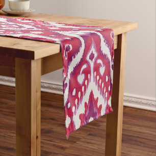 Chemin De Table Court Chic motifs tribaux kat rouge et violet