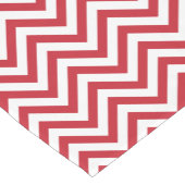 Chemin De Table Court Chic rouge et blanc rayures Chevron (Coin)