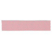 Chemin De Table Court Chic rouge et blanc rayures Chevron (Horizontal)