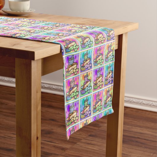 CHEMIN DE TABLE COURT CHIEN CHAUD ART POP (In Situ)