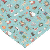 Chemin De Table Court Chiens de Fêtes en Motif de pulls de Noël (Coin)