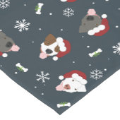 Chemin De Table Court Chiens de père Noël (Coin)