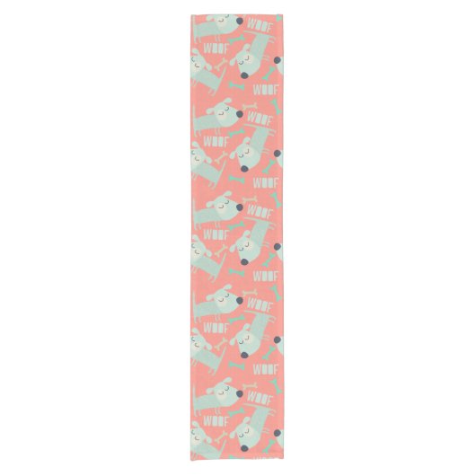 Chemin De Table Court Chiens et os de Woof (Devant)