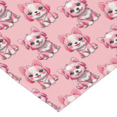 Chemin De Table Court Chiens roses mignons (Coin)