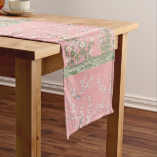 Chemin De Table Court Chinoiserie rose Floral Moderne Dîner