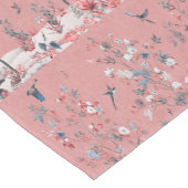 Chemin De Table Court Chinoiserie rose Floral Moderne Dîner (Coin)