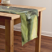 Chemin De Table Court Chouette barrée dans un arbre Impressionnisme Abst (In Situ)