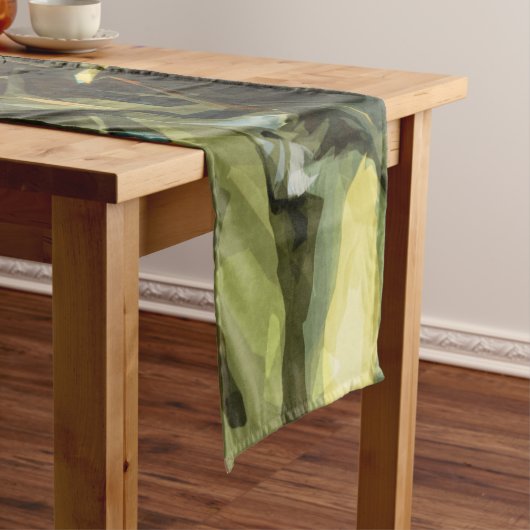 Chemin De Table Court Chouette barrée dans un arbre Impressionnisme Abst (In Situ)