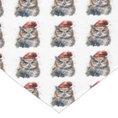 Chemin De Table Court Chouette d'hiver enchantée (Coin)