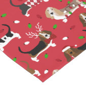 Chemin De Table Court Christmas Basset Hound (Coin)