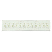 Chemin De Table Court Christmas Celebration Green Deers Holidays Cute (Horizontal)