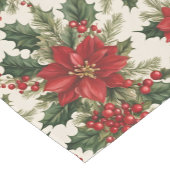Chemin De Table Court Christmas Holly & Berries" Table Runner (Coin)