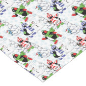 Chemin De Table Court Christmas penguin ice skating (Coin)