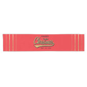 Chemin De Table Court Christmas Retro Personalize 14 x 72 (Horizontal)