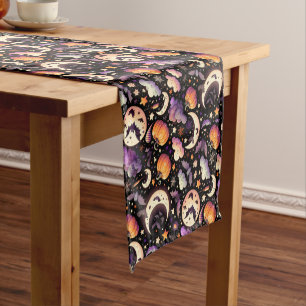 Chemin De Table Court Ciel nocturne fantaisiste d'Halloween