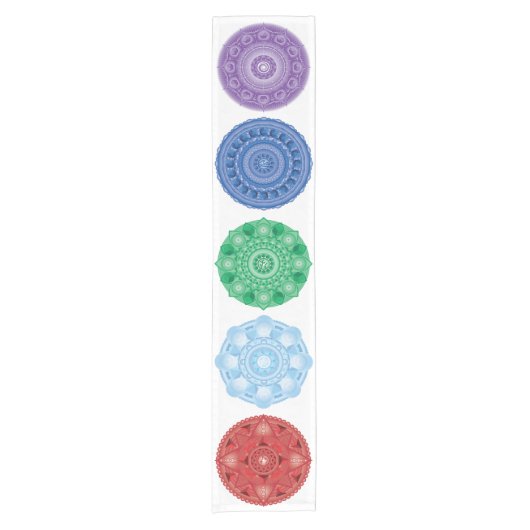 Chemin De Table Court Cinq éléments Mandala Multi-Color Table Runner (Devant)