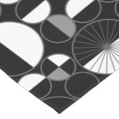 Chemin De Table Court Circles Halves Black Gray (Coin)