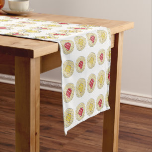Chemin De Table Court Citron Cerise Danises Petit-Déjeuner Pâtisserie Su