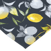 Chemin De Table Court citrons aquarelle 12 (Coin)